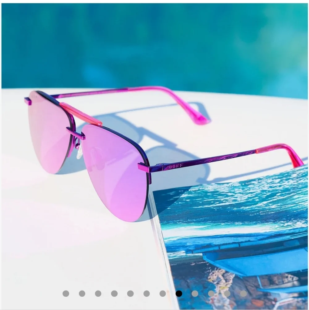 Diff Tahoe Aviator Mirror Pink Purple